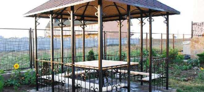 Как грамотно построить беседку из профильной трубы своими руками